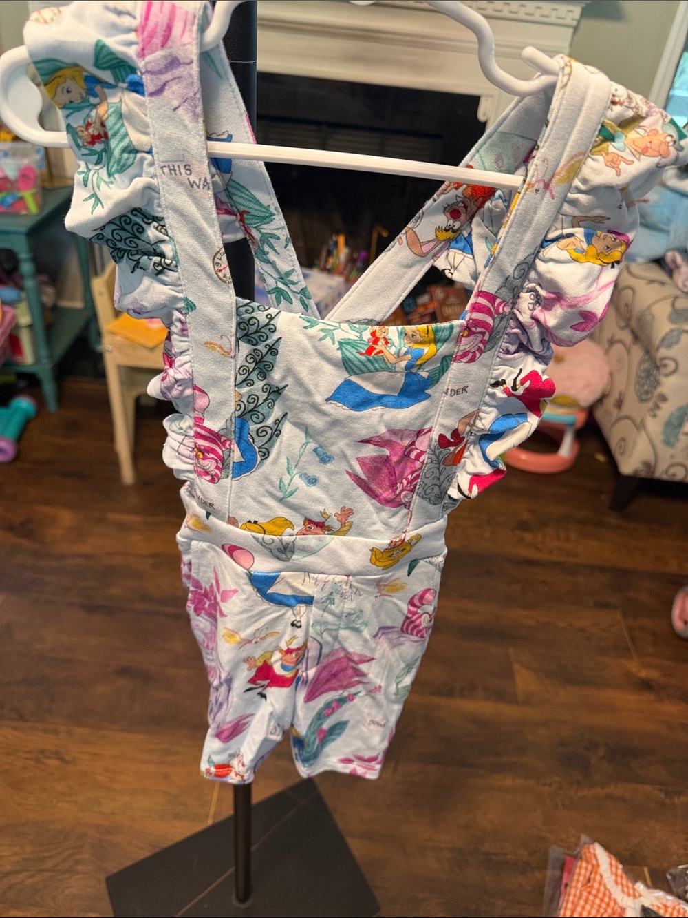 Posh Peanut Disney Alice in Wonderland Multi-Color Romper